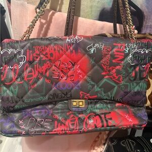 Colorful Graffiti Print Women's Bag